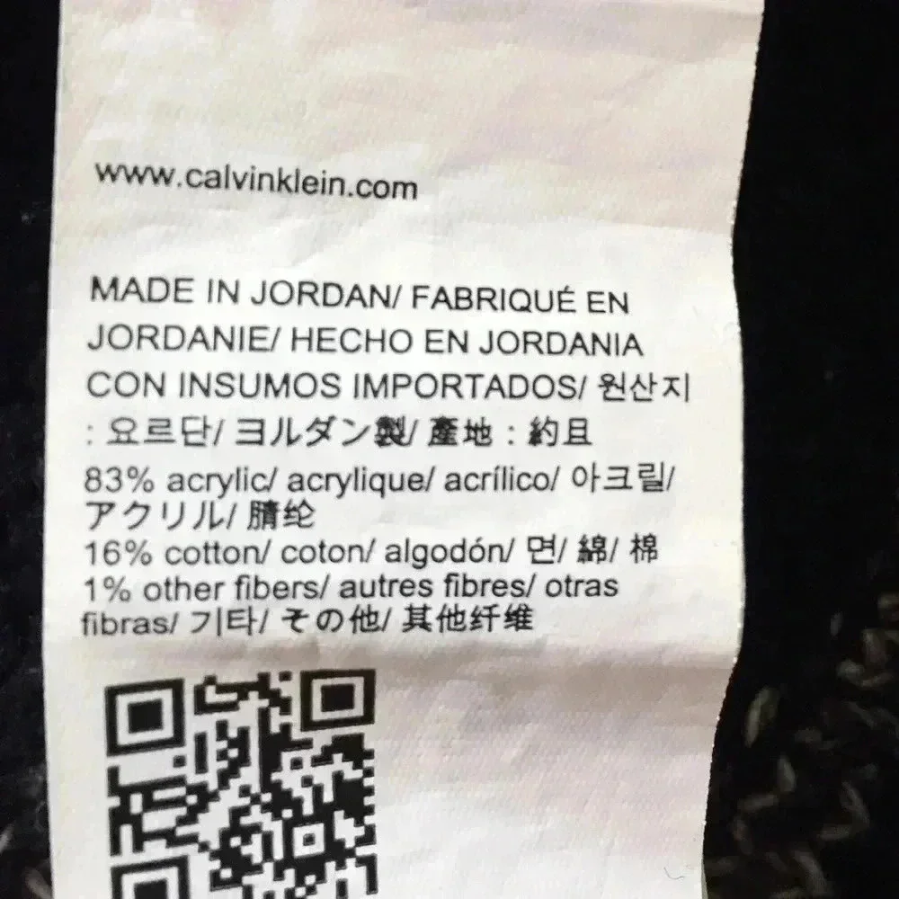 Calvin Klein Black & White Striped Sweater - Picture 6 of 8